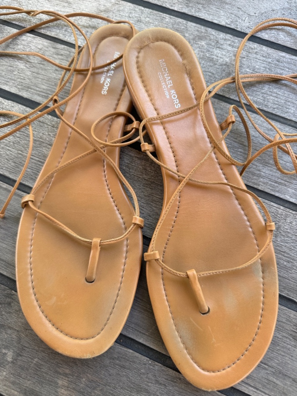 Michael Kors Collection Bradshaw sandal Lace-Up Leather Sandals - Picture 2 of 8